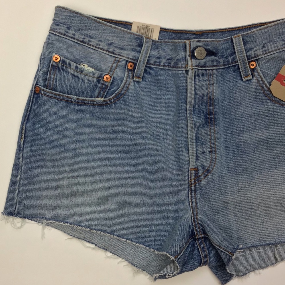 Levi’s 501 Cut Off Button fly Jean Shorts waist 30 - Picture 5 of 9